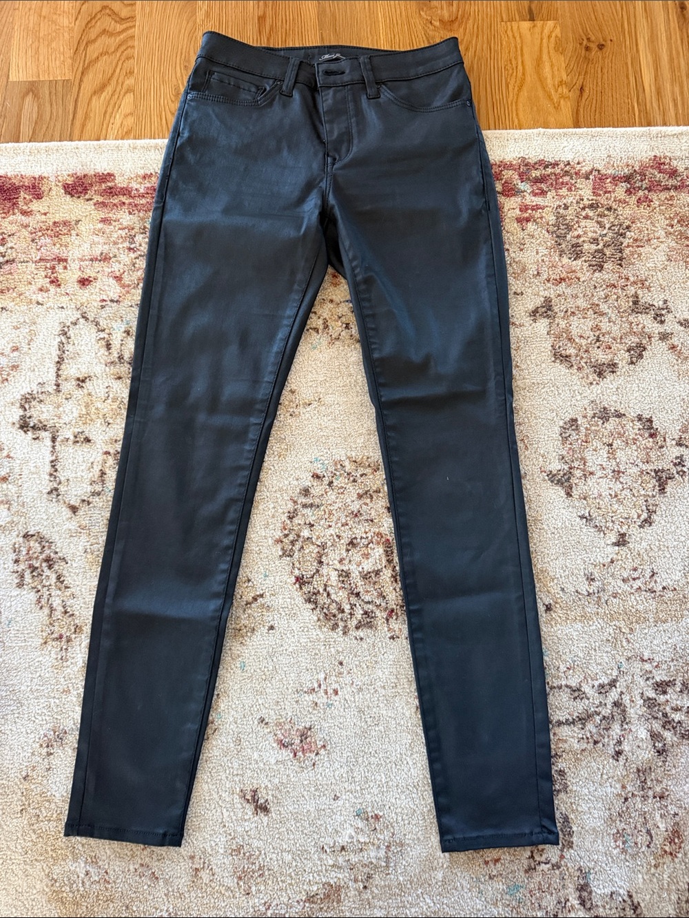 Mavi Black Coated Skinny Jeans